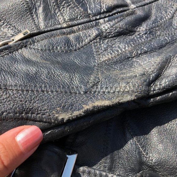 🔥Leather Biker / Motorcycle Jacket Size Medium - Picture 5 of 8